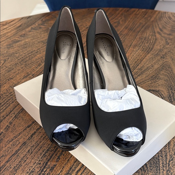 Bandolino Black Peep-Toe Heels - Picture 2 of 4